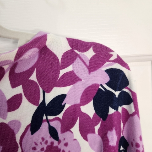 Charter Club Women's P/XL Button Up Cardigan Sweater Shades of Purple - Picture 7 of 11